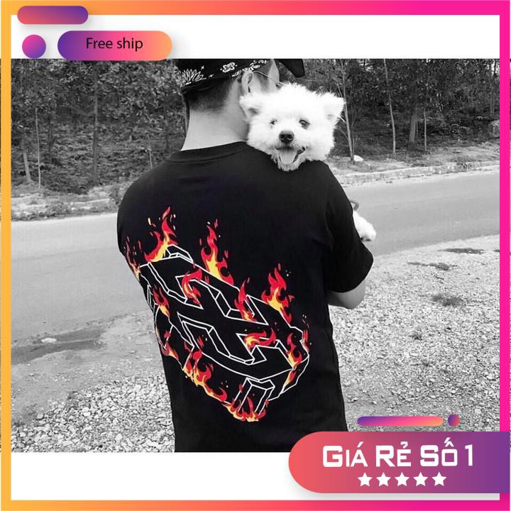 Áo Thun Unisex 🍓FREESHIP 99k🍓 Áo Thun Form Rộng Ngọn Lửa | BigBuy360 - bigbuy360.vn