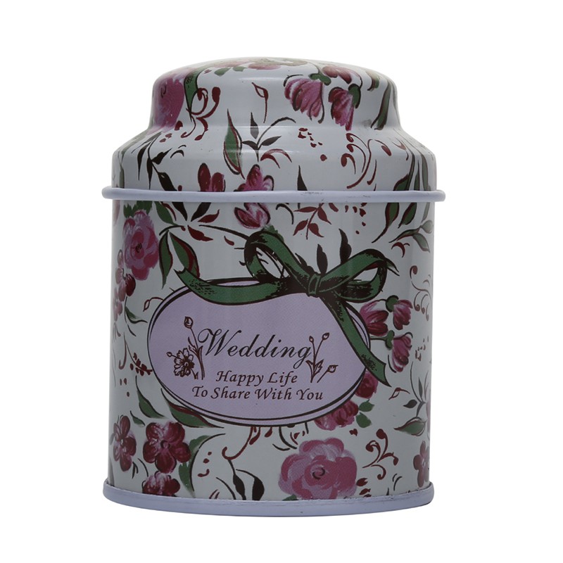 Hộp Đựng Trà, Cà Phê Bằng Kim Loại Với Họa Tiết Hoa