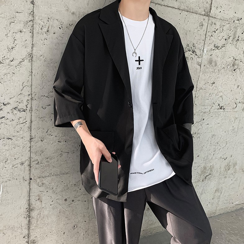Áo Khoác Nam Blazer Trơn Kiểu Dáng Basic Chất Đũi Xuất Sịn Dành Cho Nam