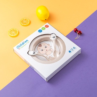 Bát lúa mạch ăn dặm kèm thìa dĩa Children
