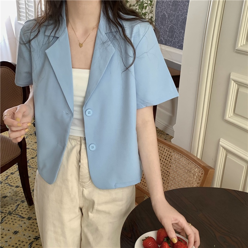 Áo Khoác Blazer Dáng Rộng Màu Sắc Đơn Giản Thanh Lịch Cho Nữ | WebRaoVat - webraovat.net.vn