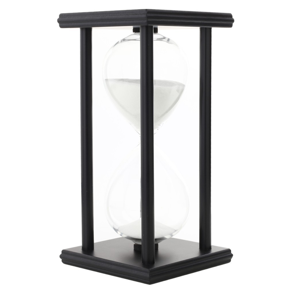 Đồng hồ cát thời gian 60 phút bằng gỗ và thủy tinh đơn giản xinh xắn