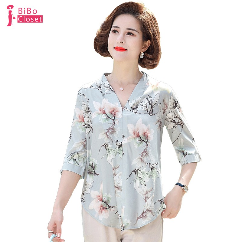 #IF315 ÁO LỤA CỔ CHỮ V TAY LỬNG HOT NHẤT 2021, ÁO CHO NGƯỜI TRUNG NIÊN, LỤA QUẢNG CHÂU CAO CẤP, SALE RẺ SẬP SÀN