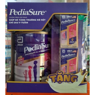Bộ sữa bột Pediasure 850g BA tặng 2 hộp sữa bột pha sẵn 110ml(Date 2022)