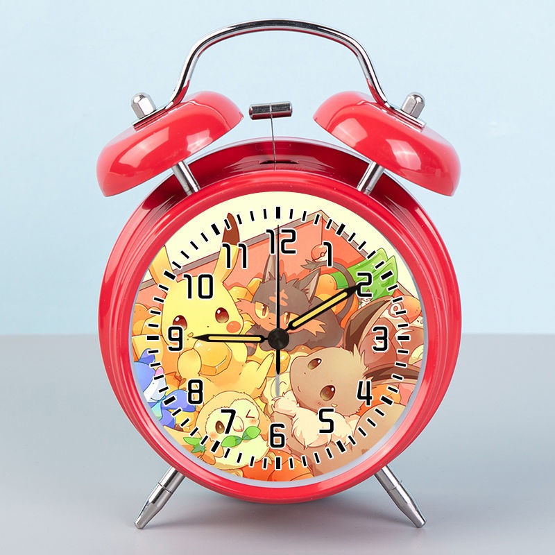 Appearance Đồng Hồ Báo Thức Để Bàn Bằng Kim Loại Hình pikachu Pokemon Dễ Thương Không Ồn Cho Học Sinh