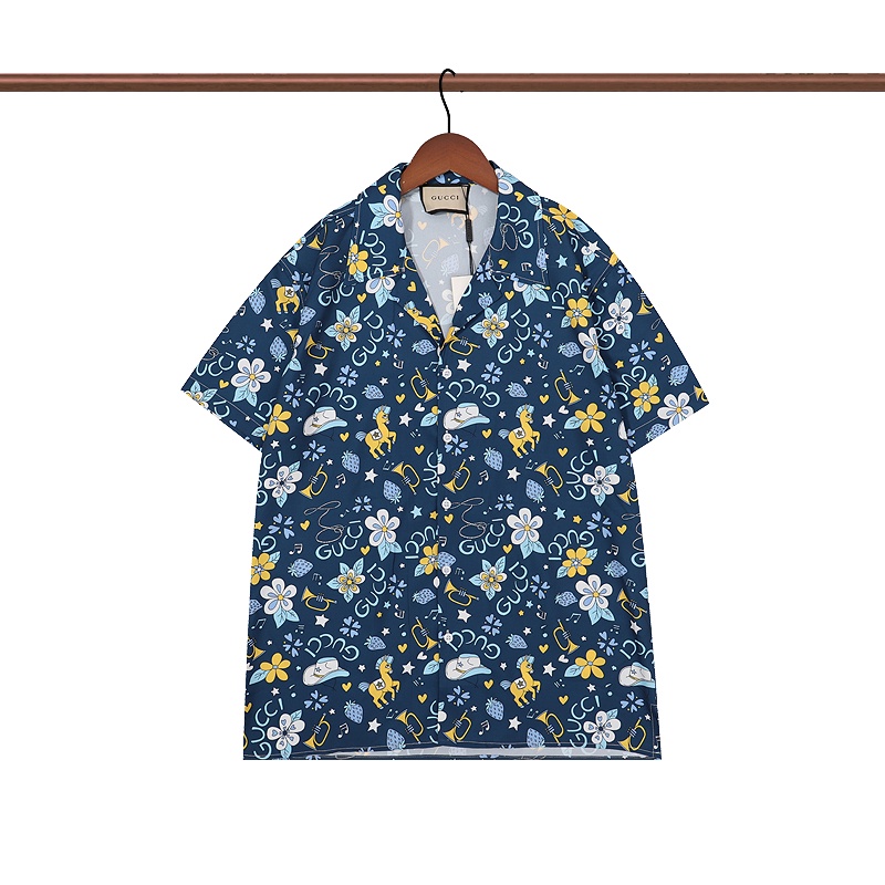 Gucci Áo Thun cotton Ngắn Tay In Họa Tiết Thời Trang Cá Tính