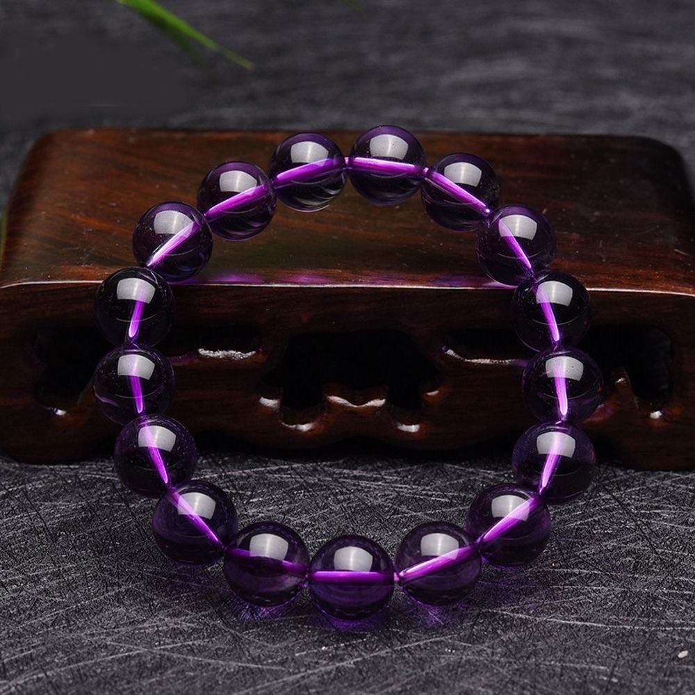 Vòng tay chuỗi hạt đá thạch anh tím 8mm nhiều màu sắc