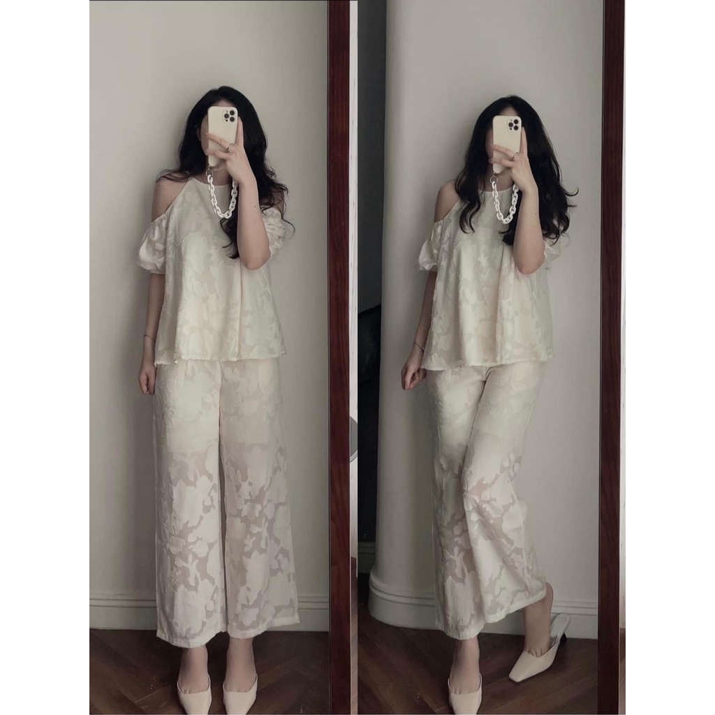 Set yếm khoét vai quần suông- Sarang Clothing