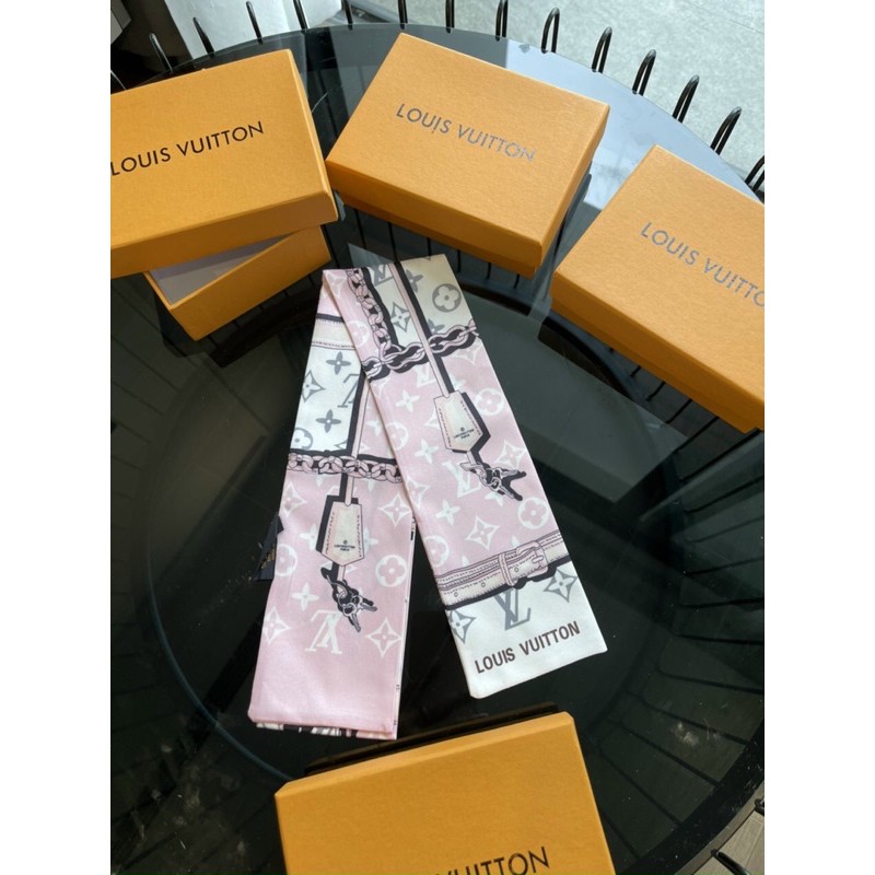 khăn lụa lv quấn cổ quấn quai túi xách buộc nơ