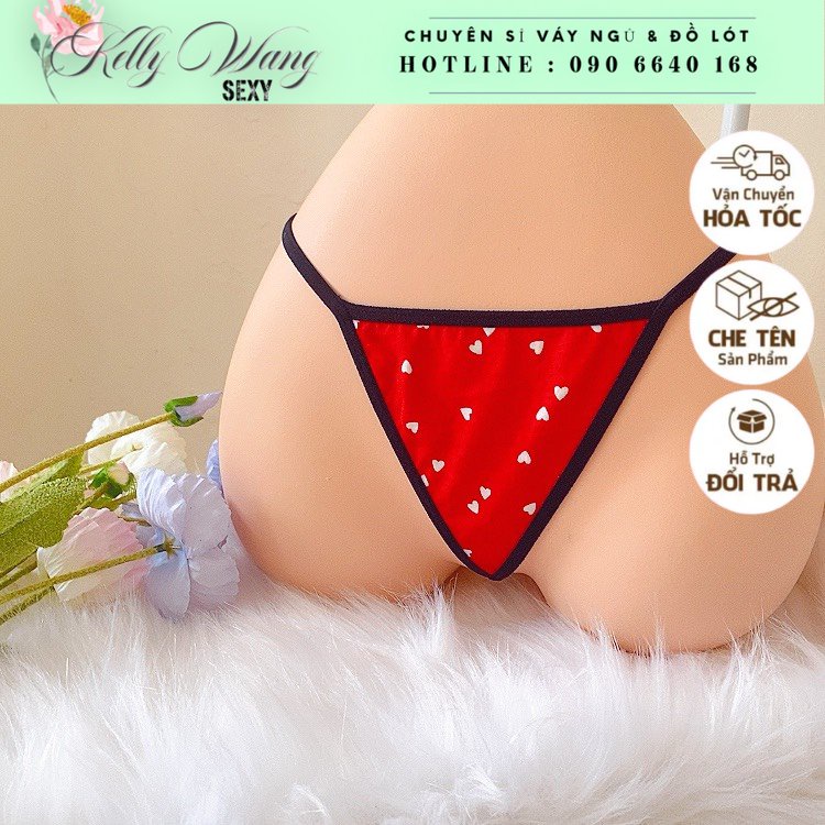 CK054 - QUẦN LÓT COTTON TRÁI TIM NỮ SEXY - CHÍP LỌT KHE SU GỢI CẢM - KELLY WANG