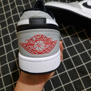 Giày Jordan 1 Low ⚡️𝕋ổ𝕟𝕘 𝕂𝕙𝕠⚡️ Giày thể thao Jordan Xám thấp vạch đen nam nữ