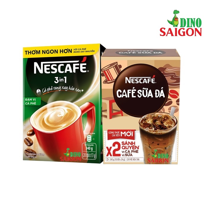 Combo 2 Hộp Cà Phê Hòa Tan Nescafé 3in1 Đậm Vị Cà Phê Và Café Sữa Đá