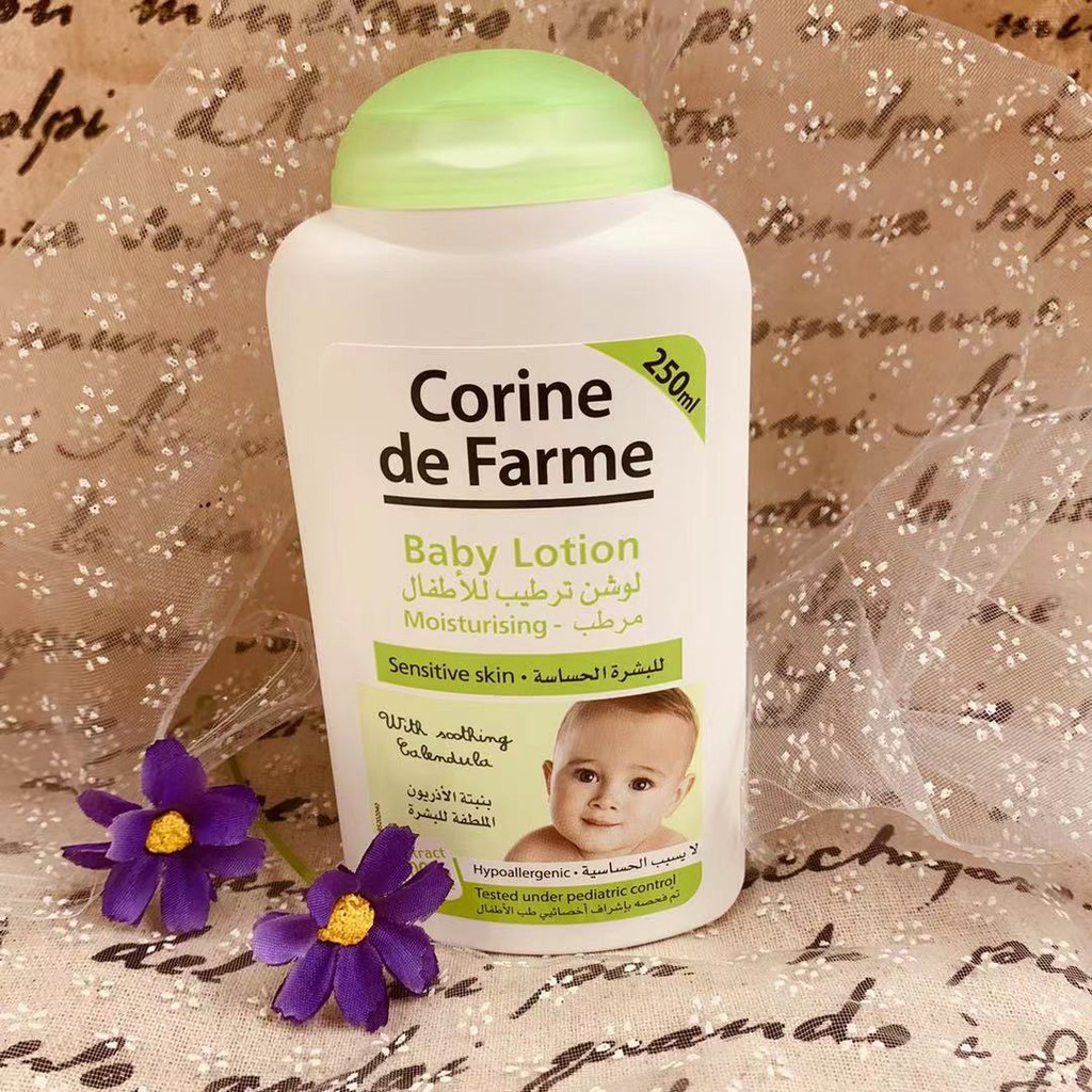 Sữa dưỡng thể cho bé CORINE DE FARME BABY LOTION dưỡng ẩm an toàn cho bé yêu - 500ml