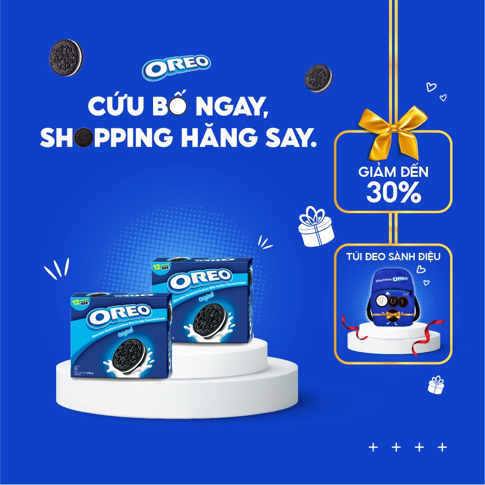 Combo 2 Hộp Bánh Quy OREO Vị Vani 2x342g