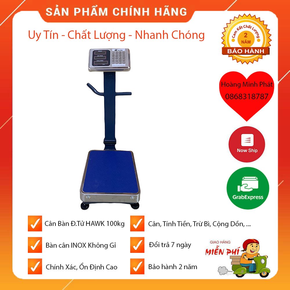 [ CÂN CHỐNG NƯỚC ] CÂN BÀN ĐIỆN TỬ HAWK 300kg - 150kg - 100kg A7E CHỐNG NƯỚC TÍNH GIÁ TIỀN HÀNG CAO CẤP - BẢO HÀNH 2 NĂM