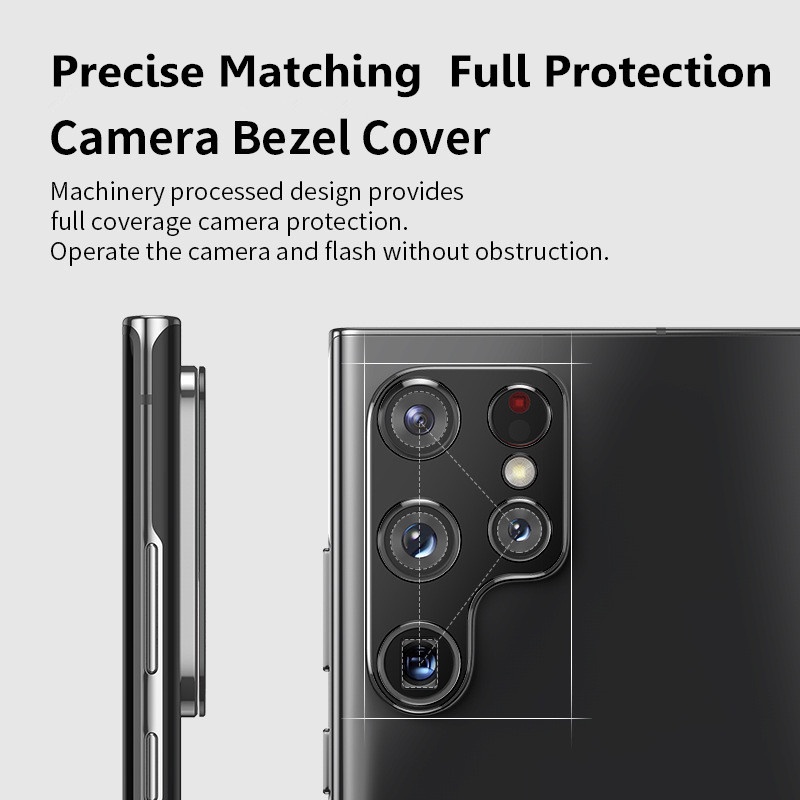 Ốp Bảo Vệ Camera Bằng Kim Loại Cho Samsung Galaxy S21 FE S23 S22 S21 S20 Plus Note 20 Ultra A33 A52 A72 A52s A53 A73 5G