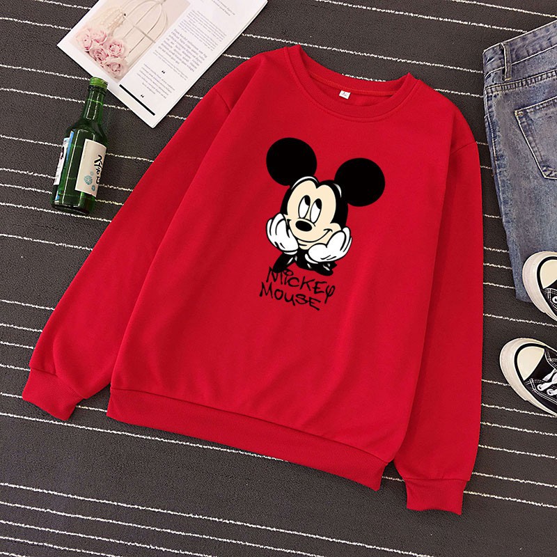 Áo nỉ Bông , in chuột mickey thời trang đủ size cho cả gia đình , cặp đôi , nhóm , áo in theo yêu cầu