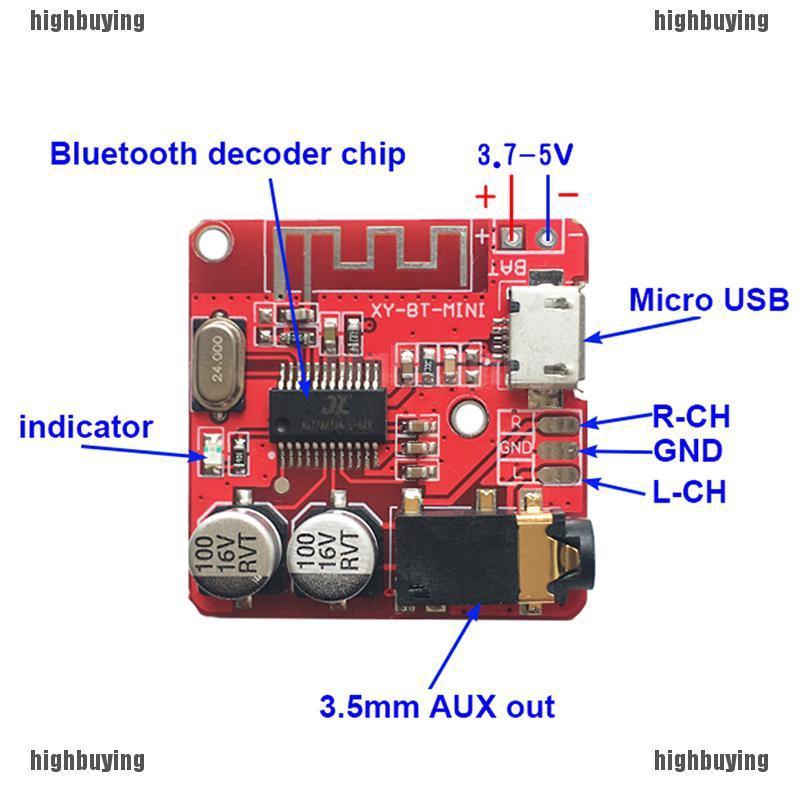 Bảng mạch tự lắp ráp cổng kết nối Bluetooth 4.1 cổng USB 3.7-5v