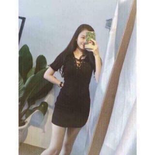 Váy body đan dây đầm ôm đan dâyo