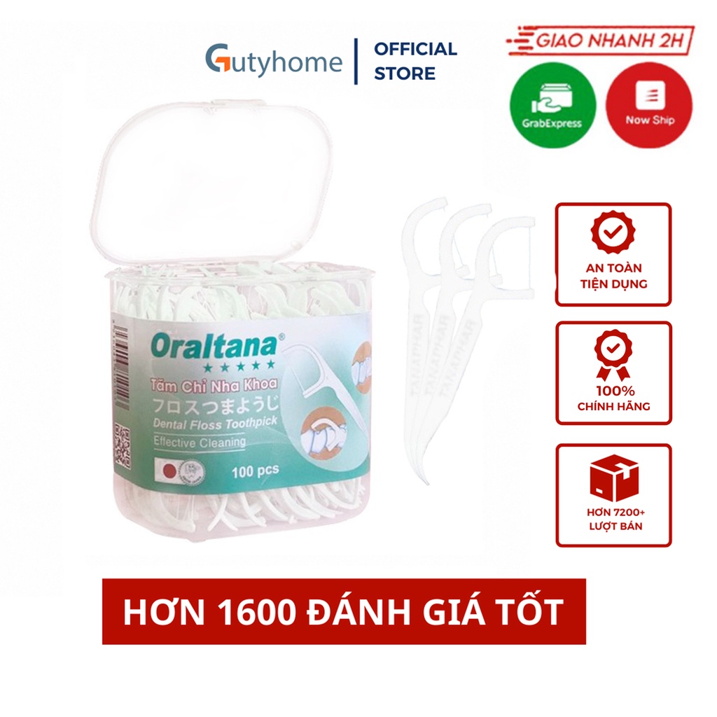 Tăm chỉ nha khoa Oraltana lọ 100 cái