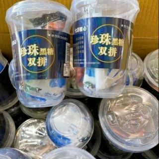 (Sẵn kho)Trà sữa trân châu đường đen Qicai