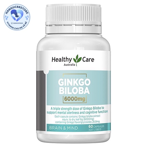 Healthy Care Ginkgo Biloba 6000mg - Viên uống bổ não 60 viên