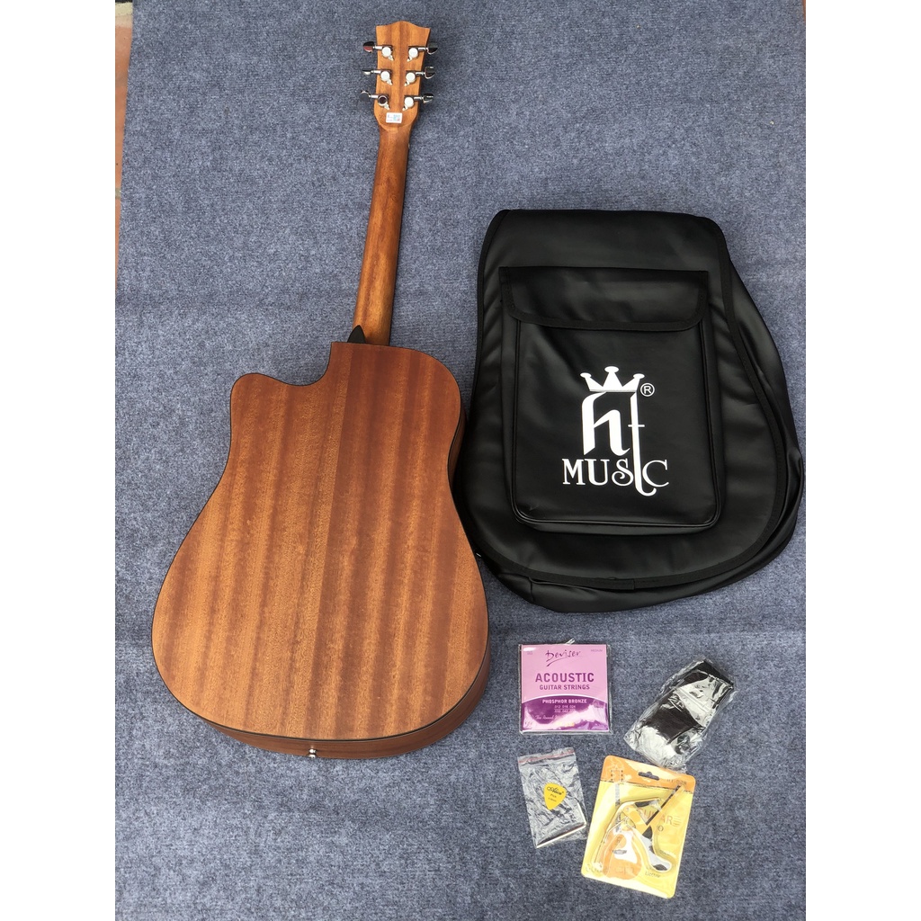 Guitar acoustic HTMUSIC F100 -tặng kèm phụ kiện