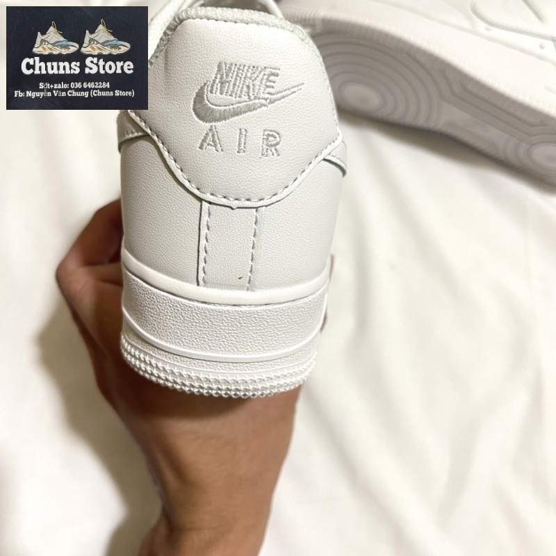 Giày AF1 trắng full classic cao cấp, giày Air force 1 trắng thể thao full box bảo vệ