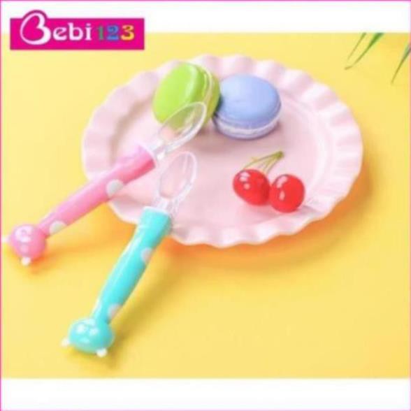 Muỗng thìa ăn dặm silicon hình mèo đáng yêu cho bé yêu