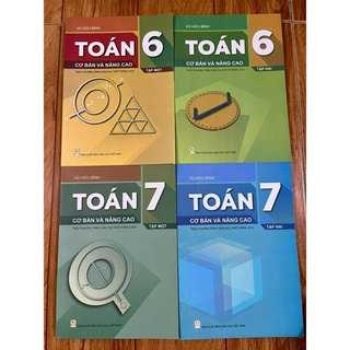 Sách - combo toán 6 + toán 7 cơ bản và nâng cao tập 1 + tập 2