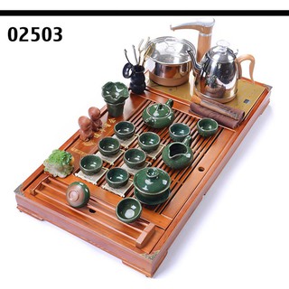 BÀN TRÀ ĐIỆN Thông Minh - GIÁ RẺ - Tự động xoay, gỗ sồi tự nhiên, đủ phụ kiện