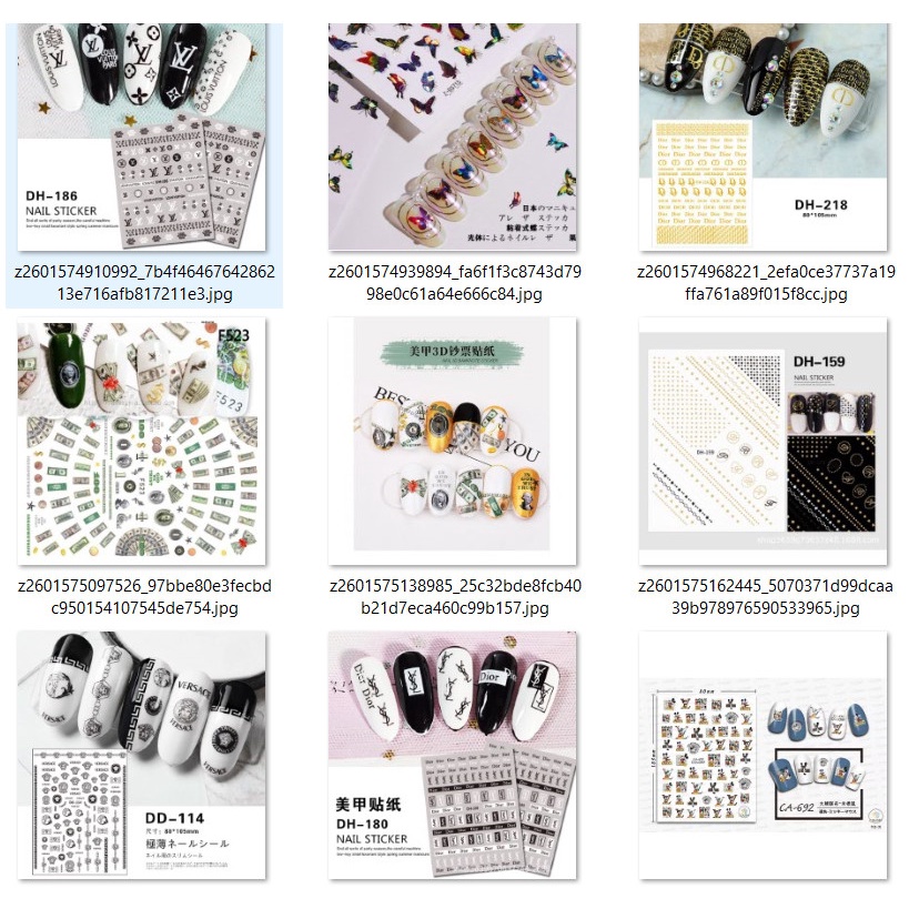 Miếng dán móng tay 3D nail sticker - Ann933233