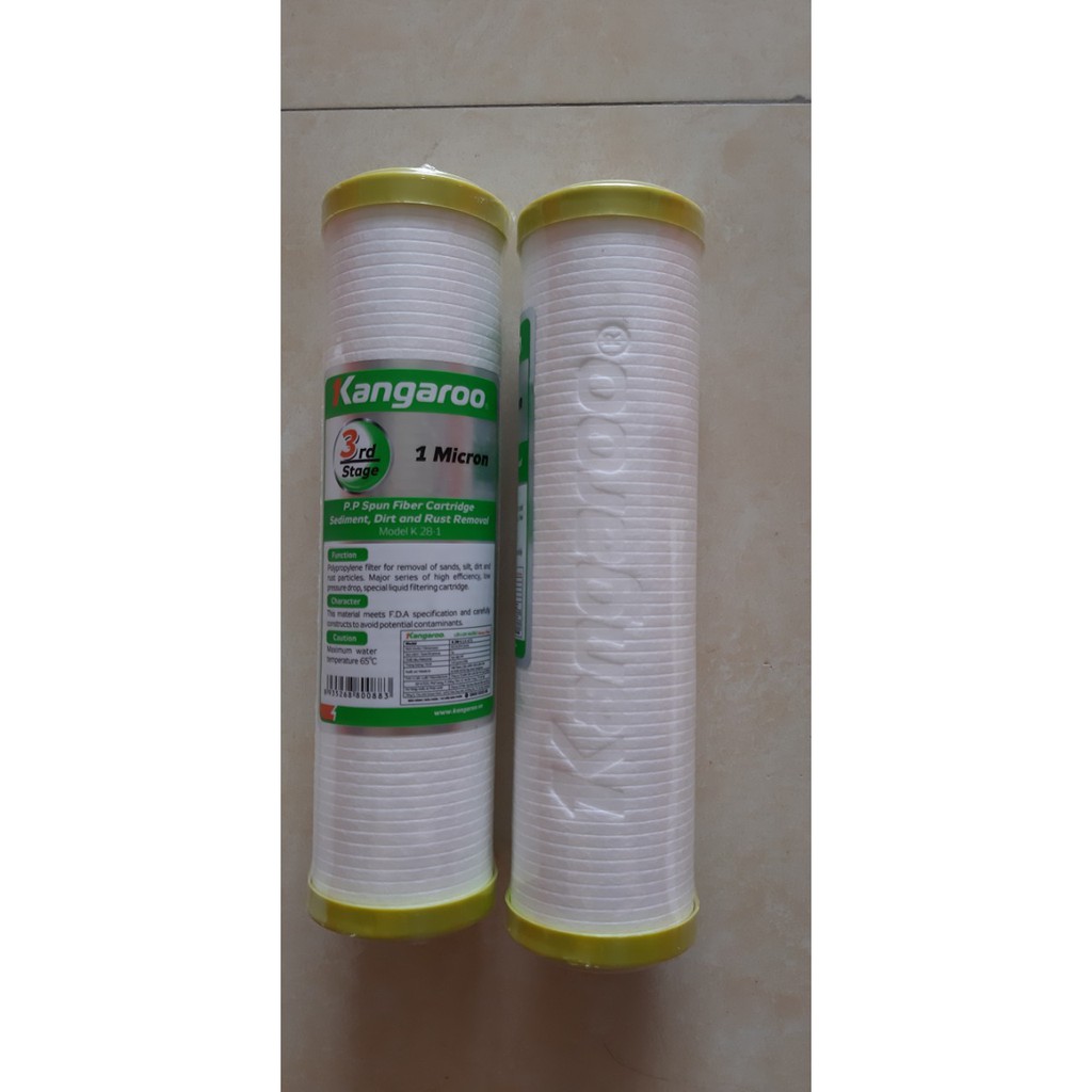 [Rẻ vô địch] Combo 3 lõi lọc nước Kangaroo chính hãng - Lõi số 1 - Lắp được cho tất cả các máy lọc Ro