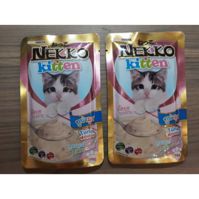 Pate mèo Nekko Kitten cho mèo con dạng gói 70g