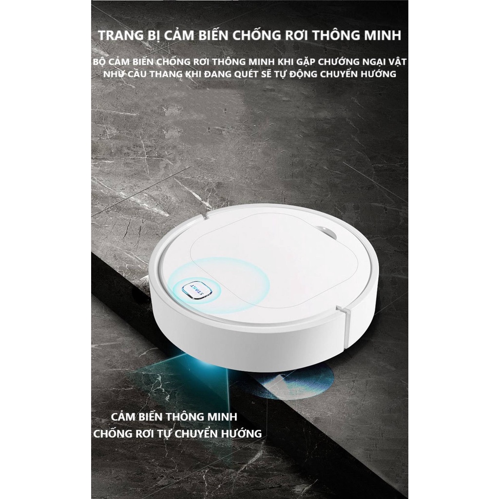 Robot ES28 Hút Bụi Thông Minh  100% Hiệu Quả Máy Lau Nhà - Sạch Sẽ - Cảm Biến Tự Động Di Chuyển - Không Gây Tiếng Ồn