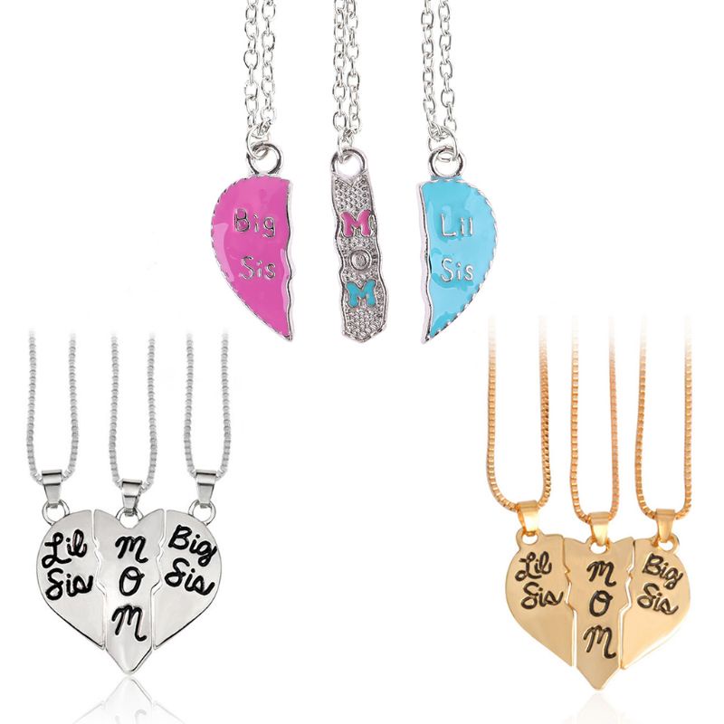 Set 3 Vòng cổ Hình Trái Tim Cho Mẹ Và Con Gái
