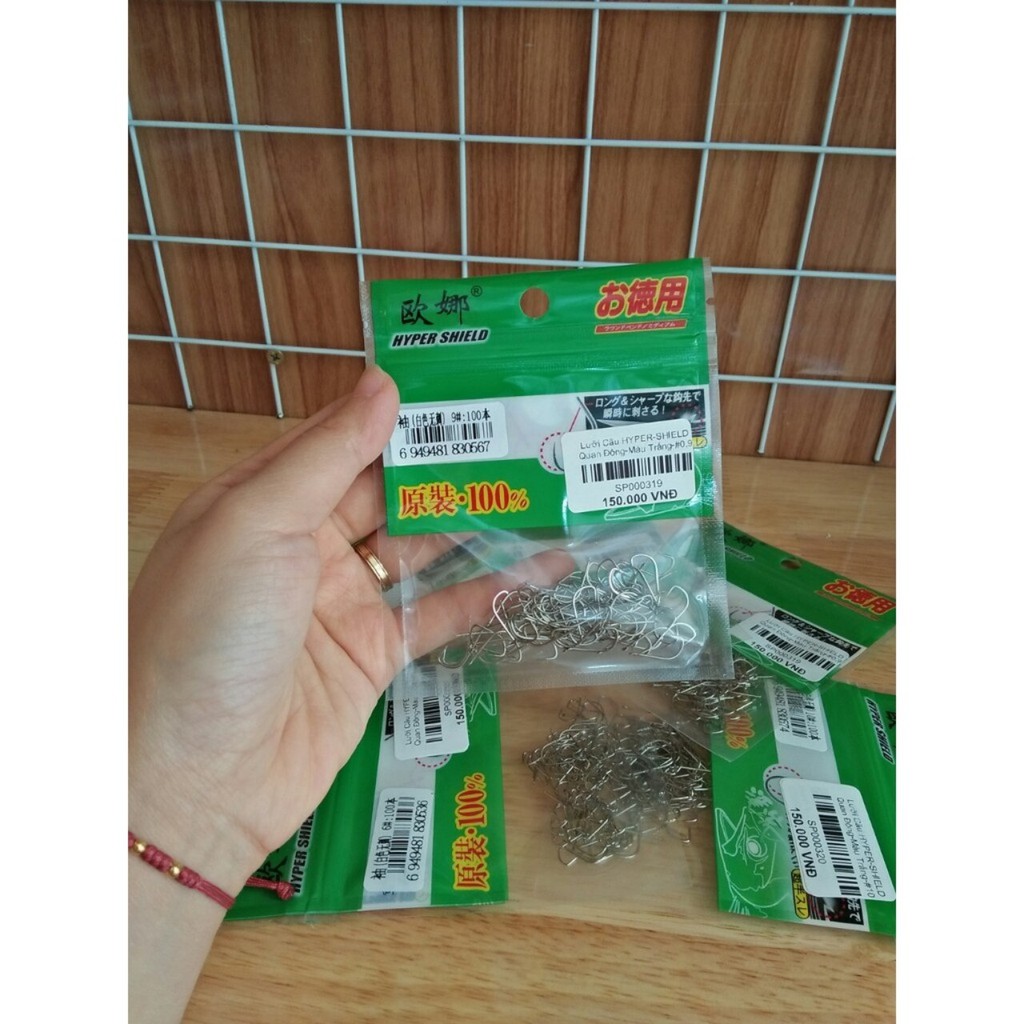 Lưỡi Câu HYPER-SHIELD Quan Đông-Màu Trắng- #0,6 --> #10
