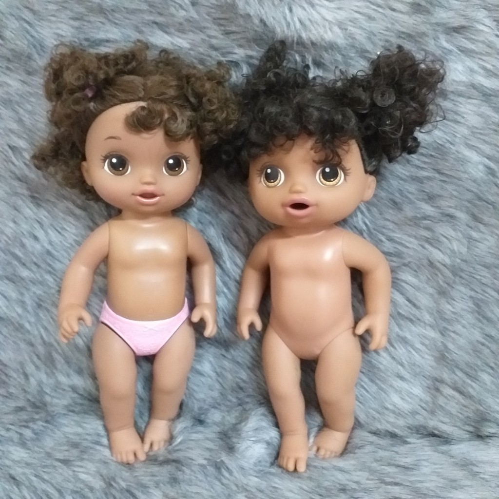 {Xã Lỗ} Búp bê Mỹ Hasbro Baby Alive 32 cm Da Đen Có Tóc - African American Doll