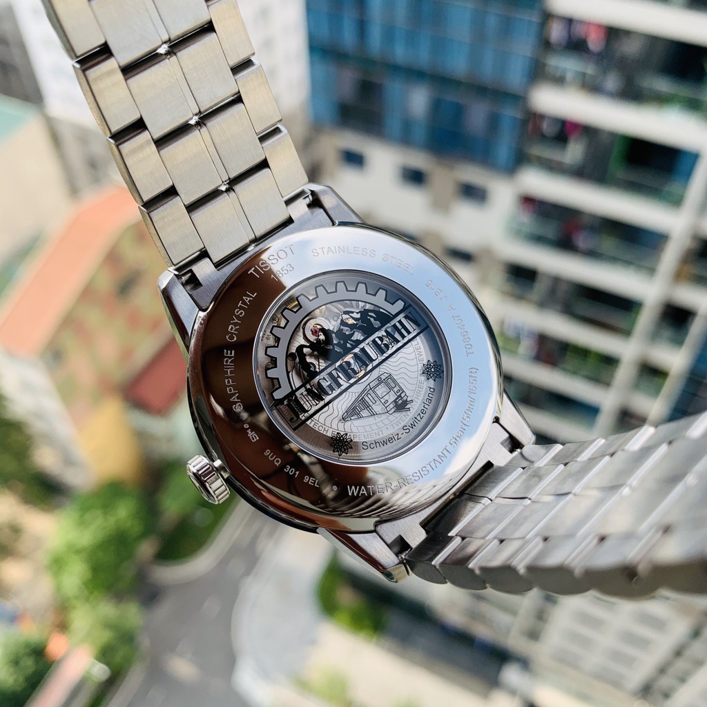 Đồng hồ Nam Tissot 1853 Cơ tự động Luxury Powermatic 80 , dây thép không gỉ, kính shapphire T086.407.11.061.10