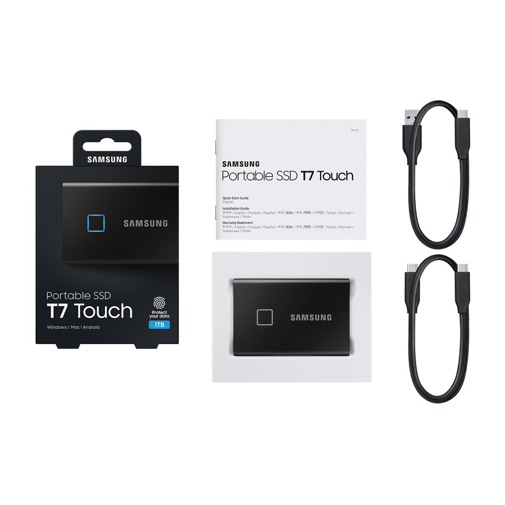 Ổ cứng di động SSD Portable Samsung T7 Touch 2TB - USB 3.2 Gen 2 (MU-PC2T0) | WebRaoVat - webraovat.net.vn