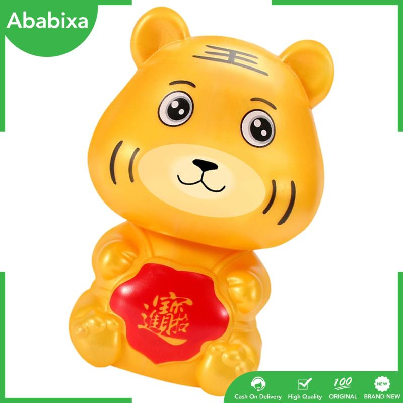 [Ababixa] Ống Heo Tiết Kiệm Tiền Xu Hình Hổ Bằng Nhựa Để Bàn Giường Ngủ