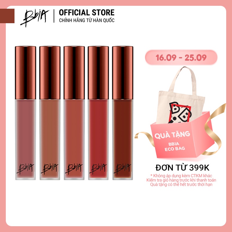 Son kem lì Bbia Last Velvet Lip Tint Version 5 (5 màu) 5g