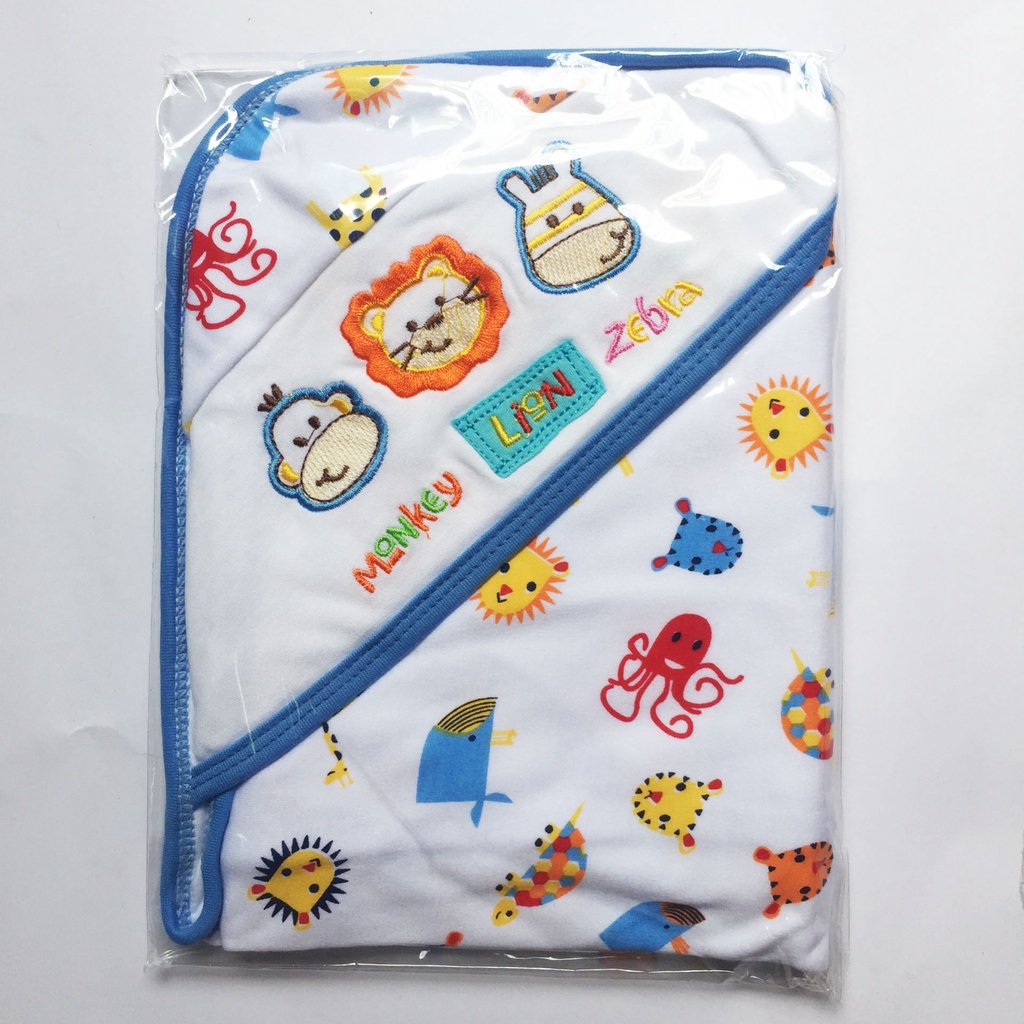 Chăn ủ, chăn quấn tắm 2 lớp Cotton Thái Lan kích thước 80x80cm