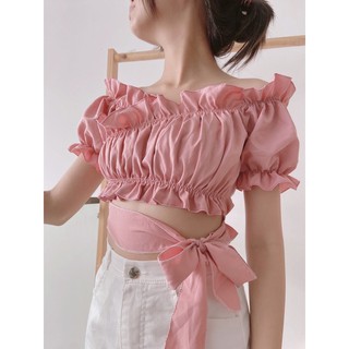 ÁO VOAN CROPTOP BUỘC EO