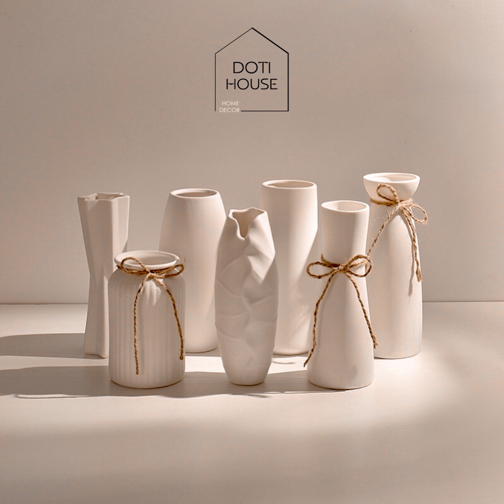 Bình cắm hoa Gốm sứ Đơn giản và Nghệ Thuật | Trang Trí Nhà Cửa, Chụp Ảnh Studio, Decor bàn, kệ, tủ | DOTI House