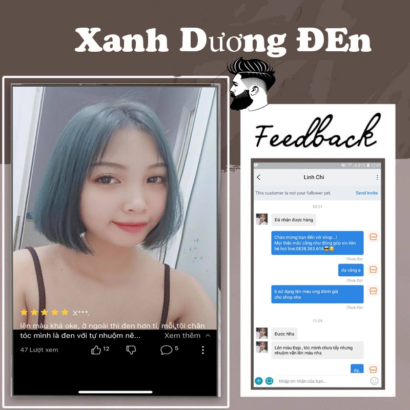 Tuýt nhuộm tóc tại nhà Xanh Dương Đen khói Kella TẶNG KÈM Oxi Và Găng Tay | BigBuy360 - bigbuy360.vn