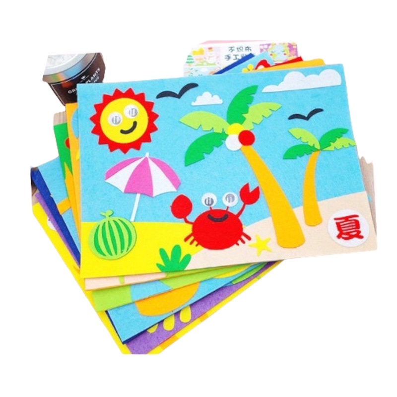 Vải nỉ cứng khổ 22x22cm và 45x45cm , Vải nỉ may thú, sách vải cho bé