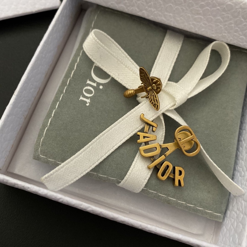 Bông Tai Dior Mạ Bạc 925 Thiết Kế Đơn Giản Sáng Tạo Thời Trang Cho Nữ