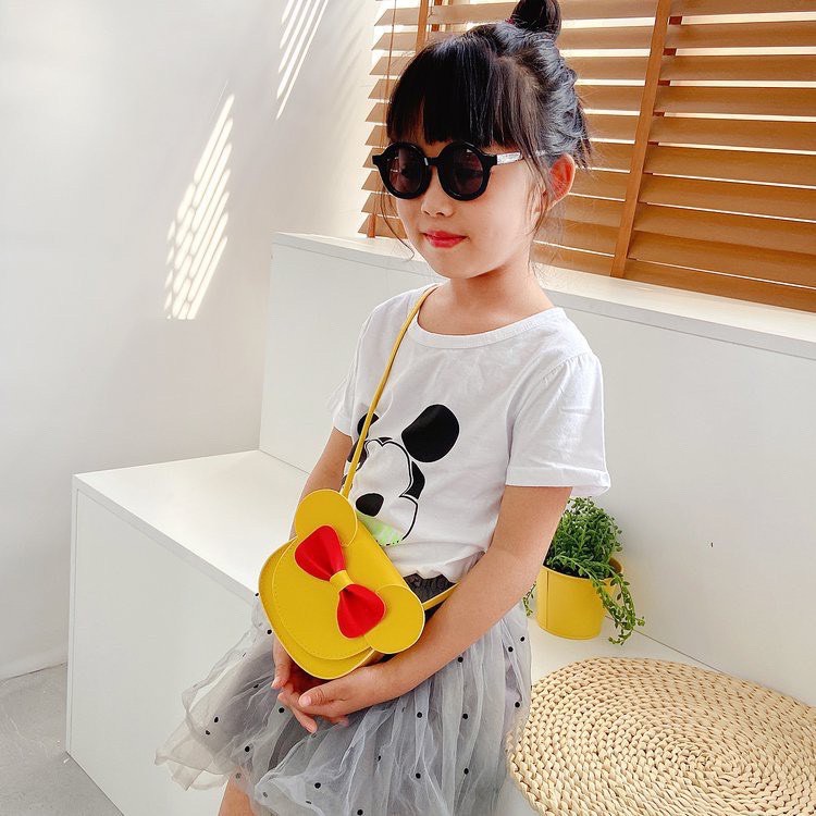 Túi đeo chéo mini hình nơ phong cách Hàn Quốc cho bé gái kiểu công chúa dễ thương