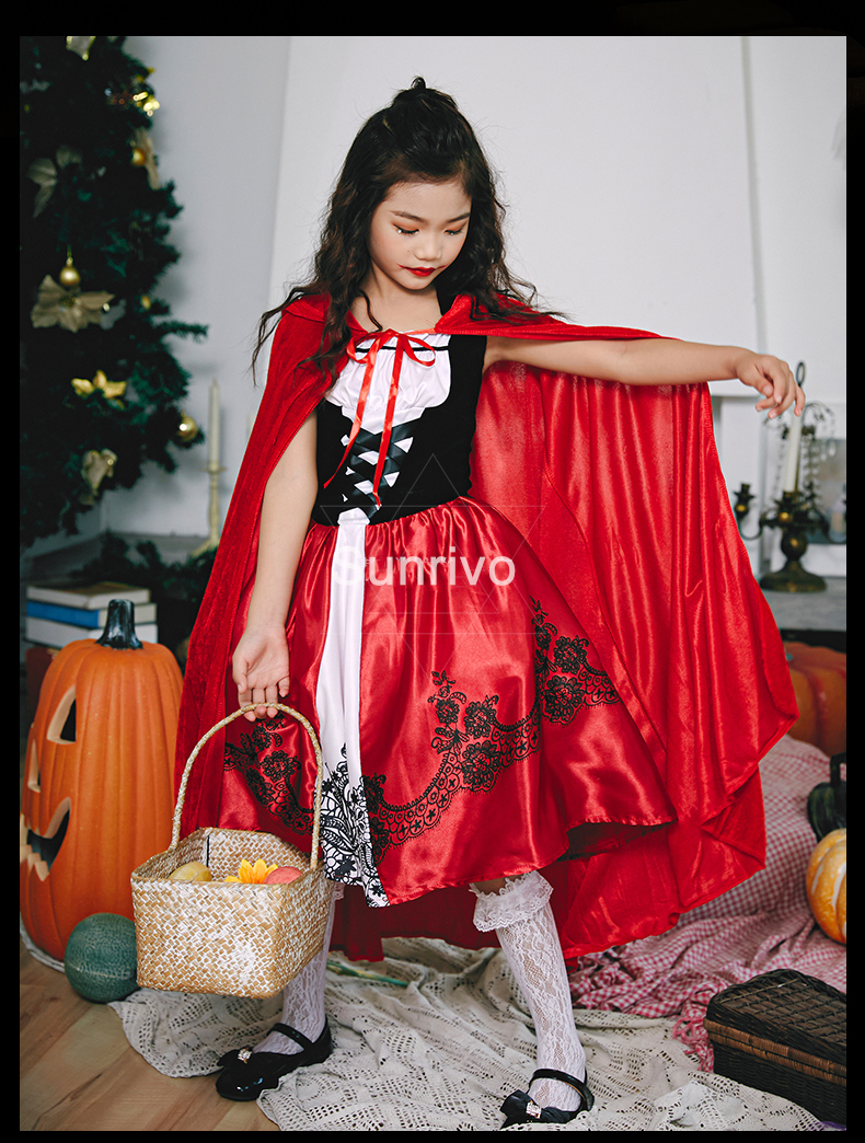 Bộ đồ hóa trang cô bé quàng khăn đỏ xinh xắn hợp dịp Halloween